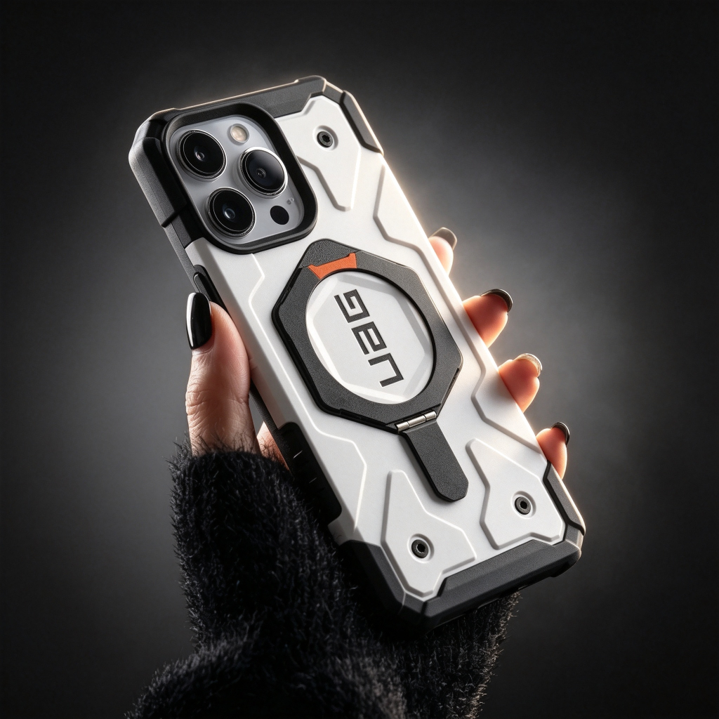 UAG Kickstand Drop Protection Clear Case สําหรับ iPhone 12/13/14/15/16/17 Pro Max, กันกระแทกป้องกัน iPhone Cover