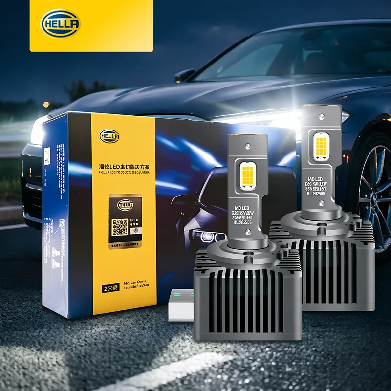 HELLA D SERIES D1S D3S LED ไฟหน้ารถหลอดไฟ D2S D4S D5S D8S Turbo 6500K 35W หลอดไฟอัตโนมัติ Plug & Pla