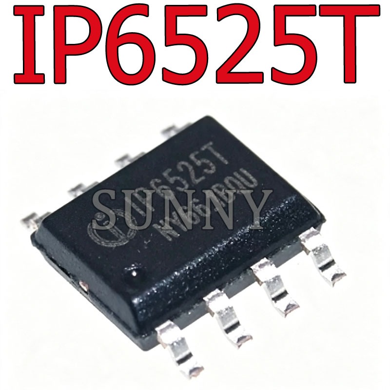 5~15PCS ของแท้ IP6525T _ N ESOP-8 18W/5V/3.4A ชิป Protocol แบบบูรณาการ Fast Charge เอาต์พุต