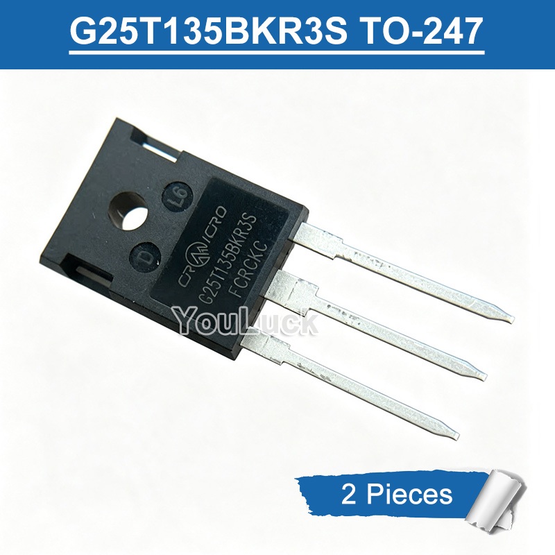 2 ชิ้น G25T135BKR3S TO-247 25A/1350V IGBT ทรานซิสเตอร์ใหม่