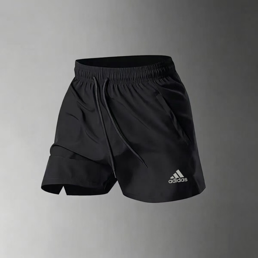 [ขายส่ง] กางเกงขาสั้นผู้ชายยืดกระเป๋าซิปแห้งเร็วยืดเหมาะสําหรับวิ่งกีฬา 6 สี ไม่จํากัดเพศ