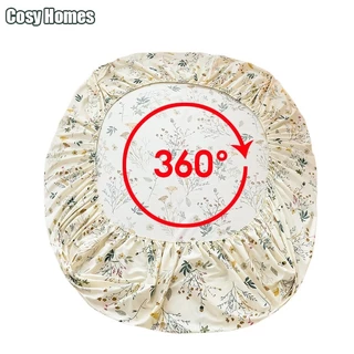 Cosy ผ้าปูที่นอน 6ฟุต 5ฟุต 3.5ฟุต ผ้าปูที่นอนกันไรฝุ่น รัดมุมรอบเตียง360องศา สูง10นิ้ว+ปลอกหมอน ⚡พร้อมส่ง