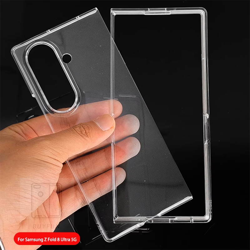 ฝาครอบโปร่งใส Clear Ultra Thin ป้องกัน PC สําหรับ Samsung Galaxy Z พับ 8 Ultra 5G 8.0 "SM-F976B/DS F