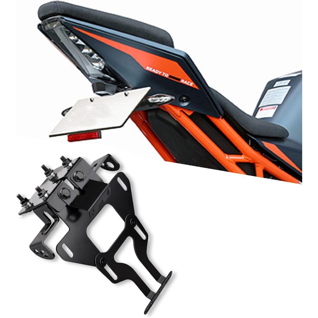 LEDISHUN KTM Motorcycle Tidy Tail Fender Eliminator ขายึดป้ายทะเบียนแบบปรับได้ (สําหรับรถยนต์ KTM) R