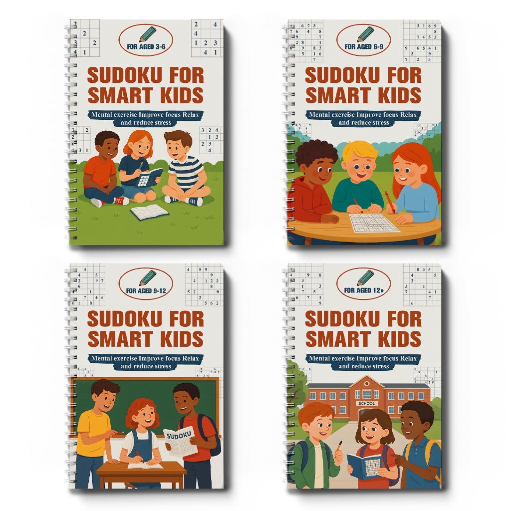 In-stock, Fast DeliverySudoku for Smart Kids อายุ 3-6, 6-9, 9-12 & 12+, Logic Puzzle เกมสมอง ของขวัญ