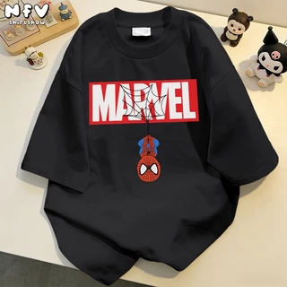 【จัดส่ง 24 ชั่วโมง】NFV เสื้อยืด Spider-Man รุ่นใหม่ ทรงหลวม ผ้าฝ้าย ระบายอากาศ ฤดูร้อนใส่สบาย YG499