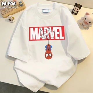 【จัดส่ง 24 ชั่วโมง】NFV เสื้อยืด Spider-Man รุ่นใหม่ ทรงหลวม ผ้าฝ้าย ระบายอากาศ ฤดูร้อนใส่สบาย YG499