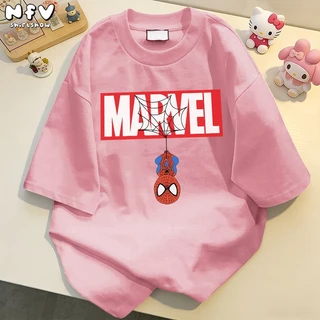 【จัดส่ง 24 ชั่วโมง】NFV เสื้อยืด Spider-Man รุ่นใหม่ ทรงหลวม ผ้าฝ้าย ระบายอากาศ ฤดูร้อนใส่สบาย YG499