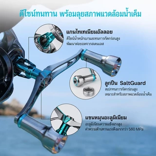 Gomexus แขนแต่งรอกสปินนิ่ง อะลูมิเนียมอัลลอย 98mm CNC Reel Handle เทคโนโลยี แขนรอกตกปลา ใช้ในรอกสปินนิ่งและ Daiwa Shimano Vanford stella stradic ตกปลา reel handle MDY-A2002 ตกหมึก Eging SquidFishing