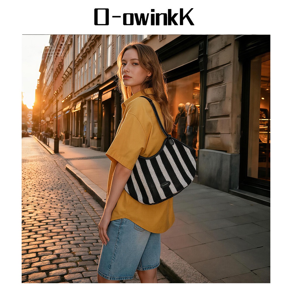 O-owinkK حقيبة هوبو شبكية مقلمة مع حقيبة داخلية — صورة 5