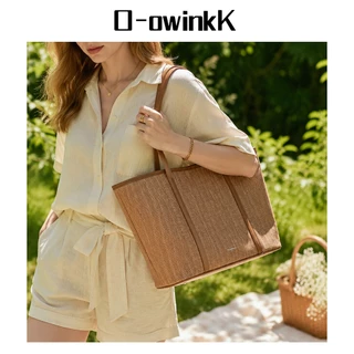 O-owinkK Stranda Bag กระเป๋าสะพายผ้าใบผู้หญิง ความจุใหญ่ ทนทาน สีสดสวย ไม่เปื้อนง่าย