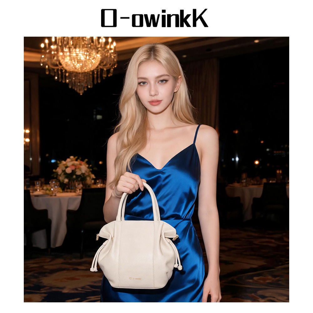 O-owinkK حقيبة دلو جلد صناعي برباط — صورة 2