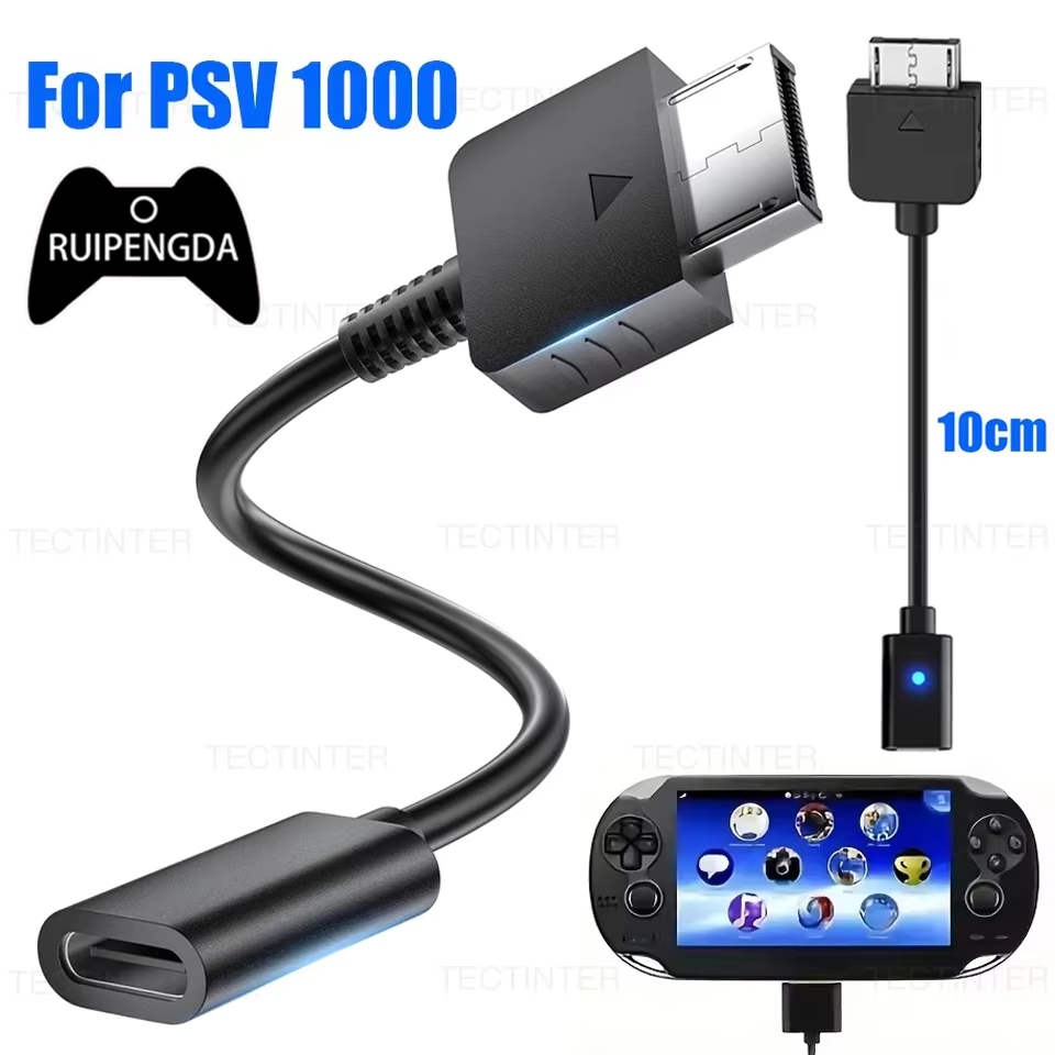 สําหรับ PS Vita 1000 คอนโซล USB C สายชาร์จอะแดปเตอร์ Type C ไฟ LED แปลงสายไฟสําหรับ Playstation PSVi