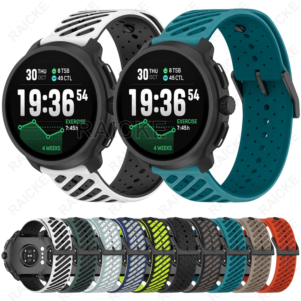 24 มม.ซิลิโคนสายรัดกีฬาสําหรับ Suunto 7 / 9 / 9 baro / spartan sport wrist / D5