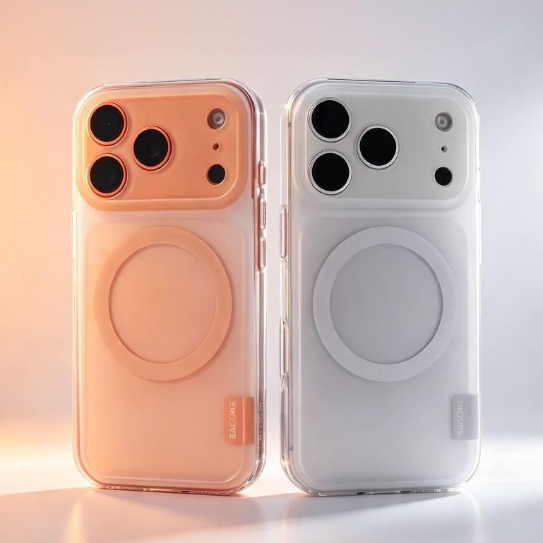 Large Window/Blurry matte IMD hard Case/Orange เข้ากันได้กับ iPhone 14 15 16 17 pro max กรณี