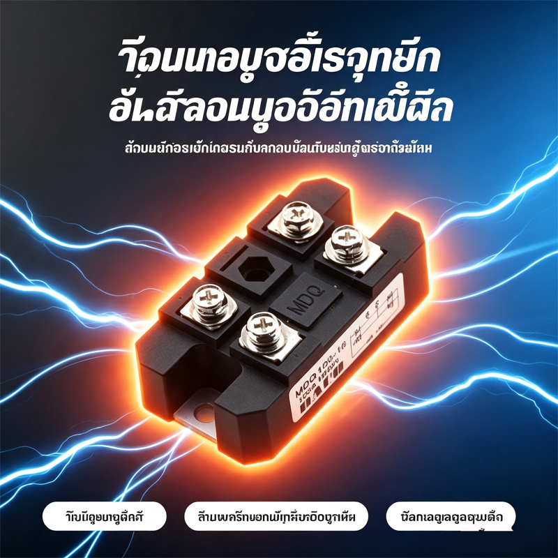 COD บริดจ์เรกติฟายเออร์ MDQ 100A 1600V ของแท้ เกรดอุตสาหกรรม ไดโอดแปลงไฟ 1 เฟส ทนความร้อนสูง พร้อมส่ง