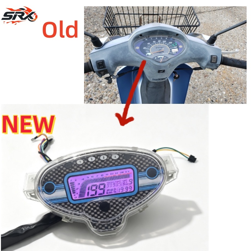 สําหรับHonda DREAM125 ND125M Wave125 W125r Wave125R Digital Speedometer LCDวัดระยะทางแผงประกอบ