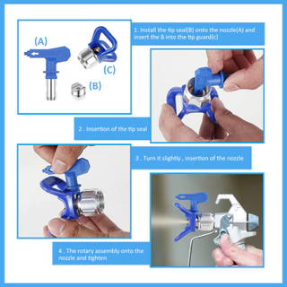 13 ชิ้น Airless หัวฉีดสี Reversible Paint Sprayer เคล็ดลับสีเครื่องอะไหล่หัวฉีด Guards Filters