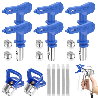 13 ชิ้น Airless หัวฉีดสี Reversible Paint Sprayer เคล็ดลับสีเครื่องอะไหล่หัวฉีด Guards Filters