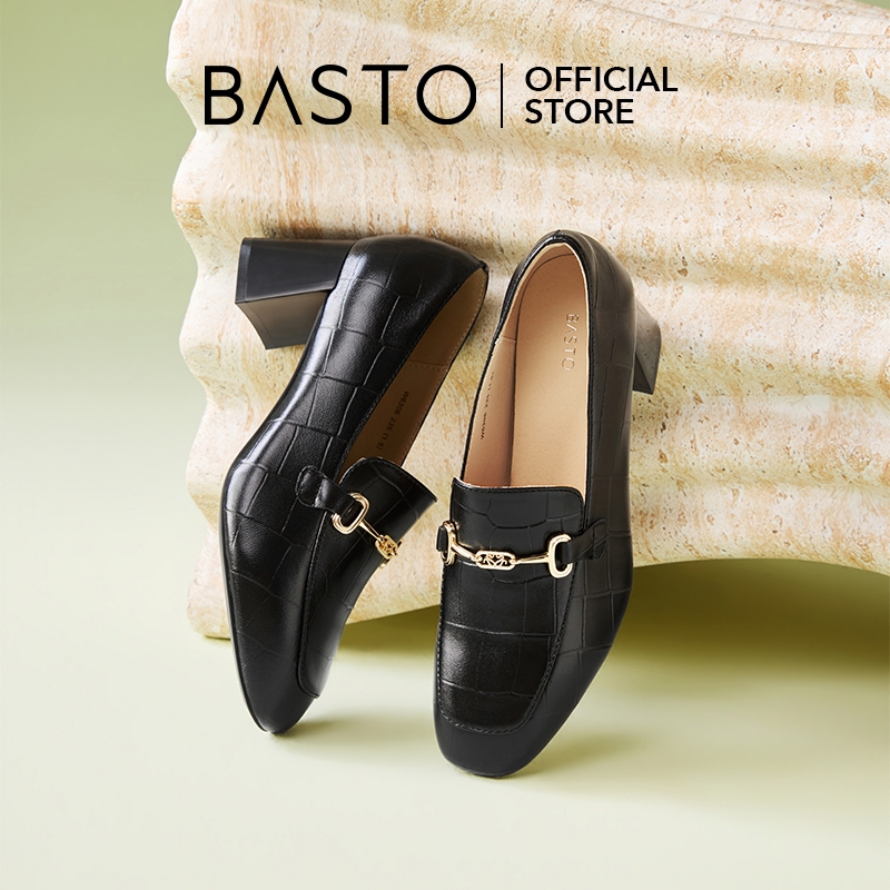 BASTO Women's Loafers Platform Shoes รองเท้า loafer รองเท้าส้นตึก W6306