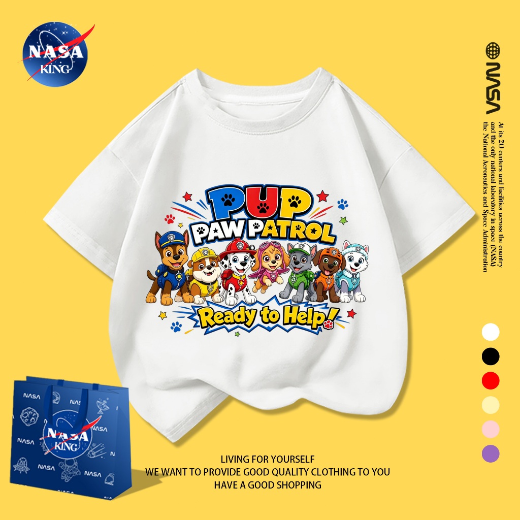 【ส่งจากกรุงเทพ】Paw Patrol เสื้อยืดเด็กแฟชั่น ลายการ์ตูนยอดฮิต ผ้าใส่สบาย สำหรับเด็กผู้ชายและเด็กผู้หญิง