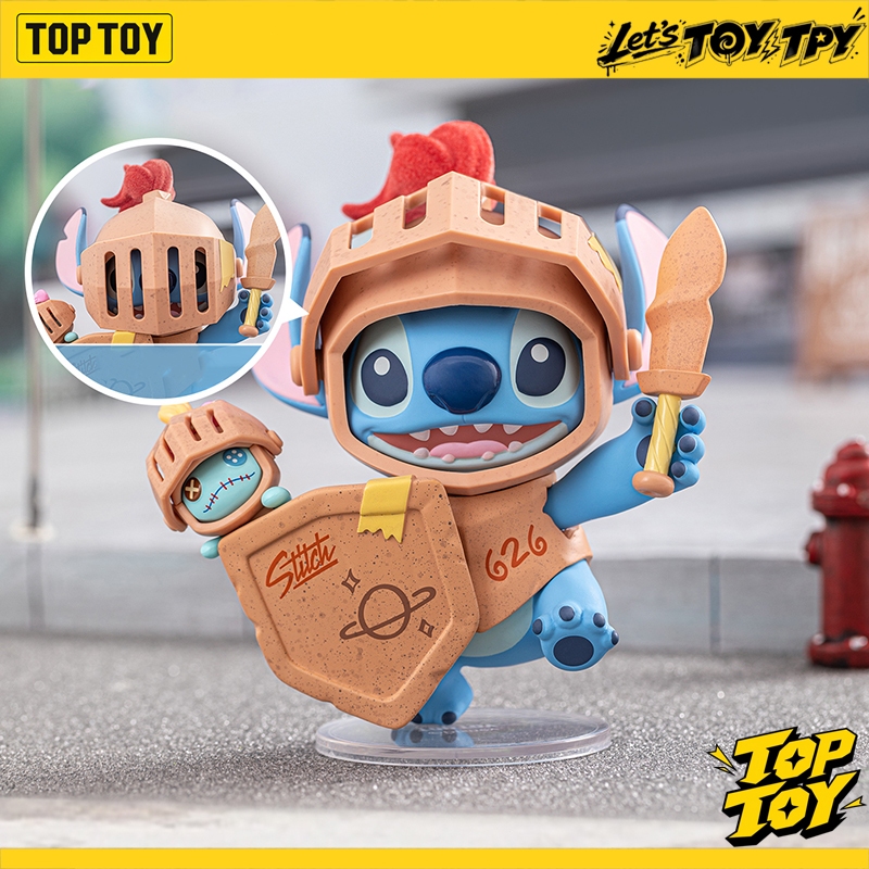 TOPTOY x Disney Stitch City Adventure series ตัวเลขกล่องตาบอดตัวเลขสะสมของเล่นตัวเลขของขวัญตุ๊กตาน่ารักของขวัญวันเกิด