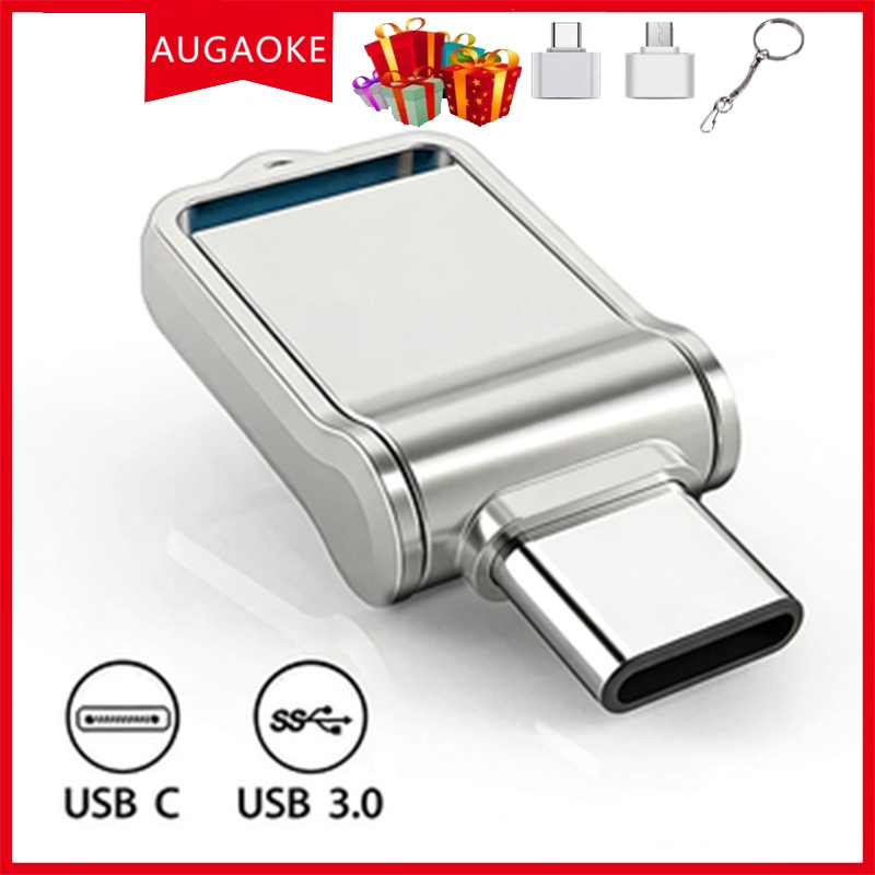TYPE-C แฟลชไดรฟ์ขนาดเล็กสองในหนึ่งเดียว, การส่งสัญญาณความเร็วสูง USB3.0, 32GB 64GB 128GB 256GB 512GB