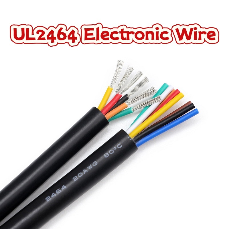 UL2464 Sheathed Wire สายไฟข้อมูลลวด 24AWG 22AWG ลวดสัญญาณทองแดงดีบุก มาตรฐานอเมริกัน