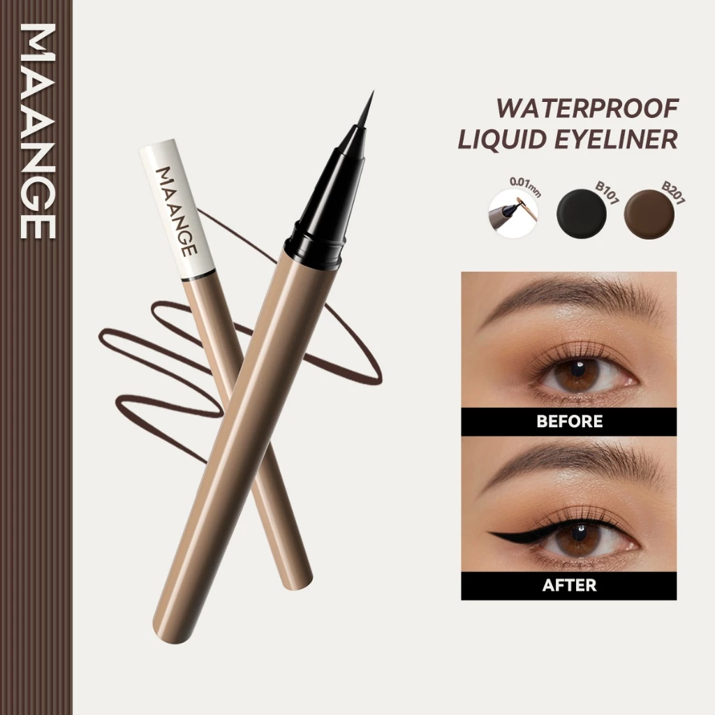 MAANGE อายไลเนอร์ชนิดน้ำ - กันน้ำ ติดทนนาน 24 ชั่วโมง แห้งเร็ว ไม่เลอะ เหมาะสำหรับมือใหม่ E01