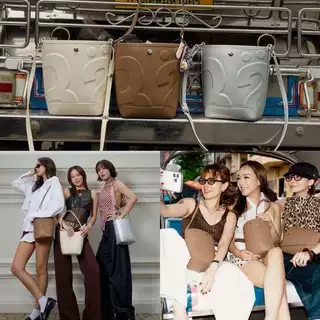 กระเป๋า Rally The Bag Whisper Bucket Bag กระเป๋าถังสไตล์ดีไซเนอร์ไทย สายสะพาย 2 แบบ สะพายใต้วัก/ข้ามลำตัว พร้อมส่ง