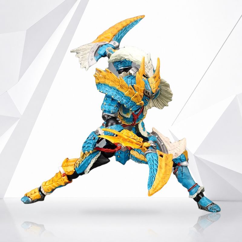 Revoltech Monster Hunter ชาย Hunter Action Figure Rathalos Armor Zinogre Armor Boxed ของเล่น