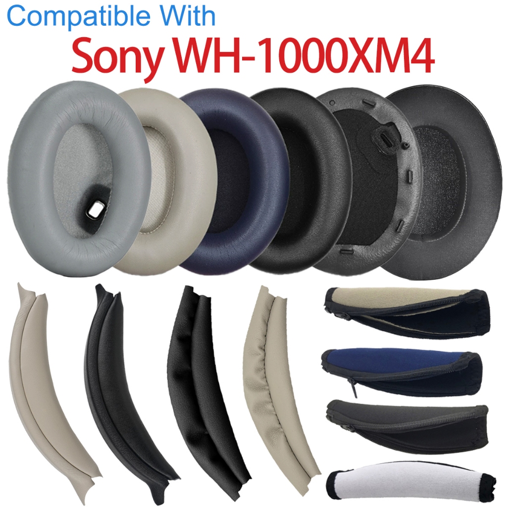 เปลี่ยนแผ่นรองหูฟังแถบคาดศีรษะสําหรับ Sony WH-1000XM4 หูฟังแผ่นรองหูฟังเบาะฟองน้ําชุดหูฟัง Earmuffs
