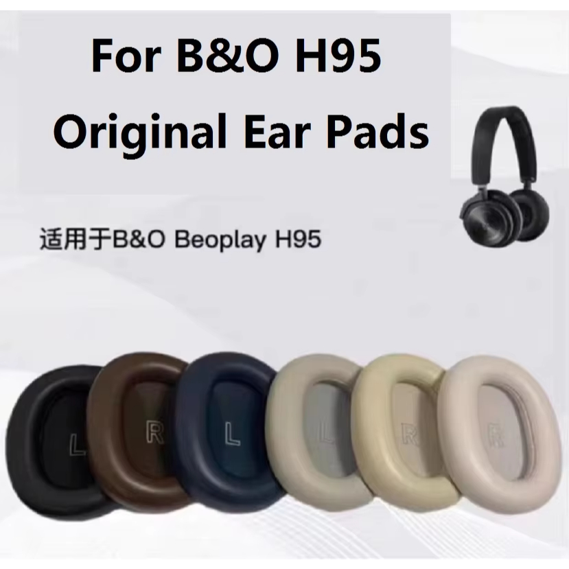 Original ของแท้หนังแผ่นรองหูฟังสําหรับ B&O H95 Bang & Olufsen Beoplay H95 เบาะ Earpad หูฟังถ้วยหูฝาค