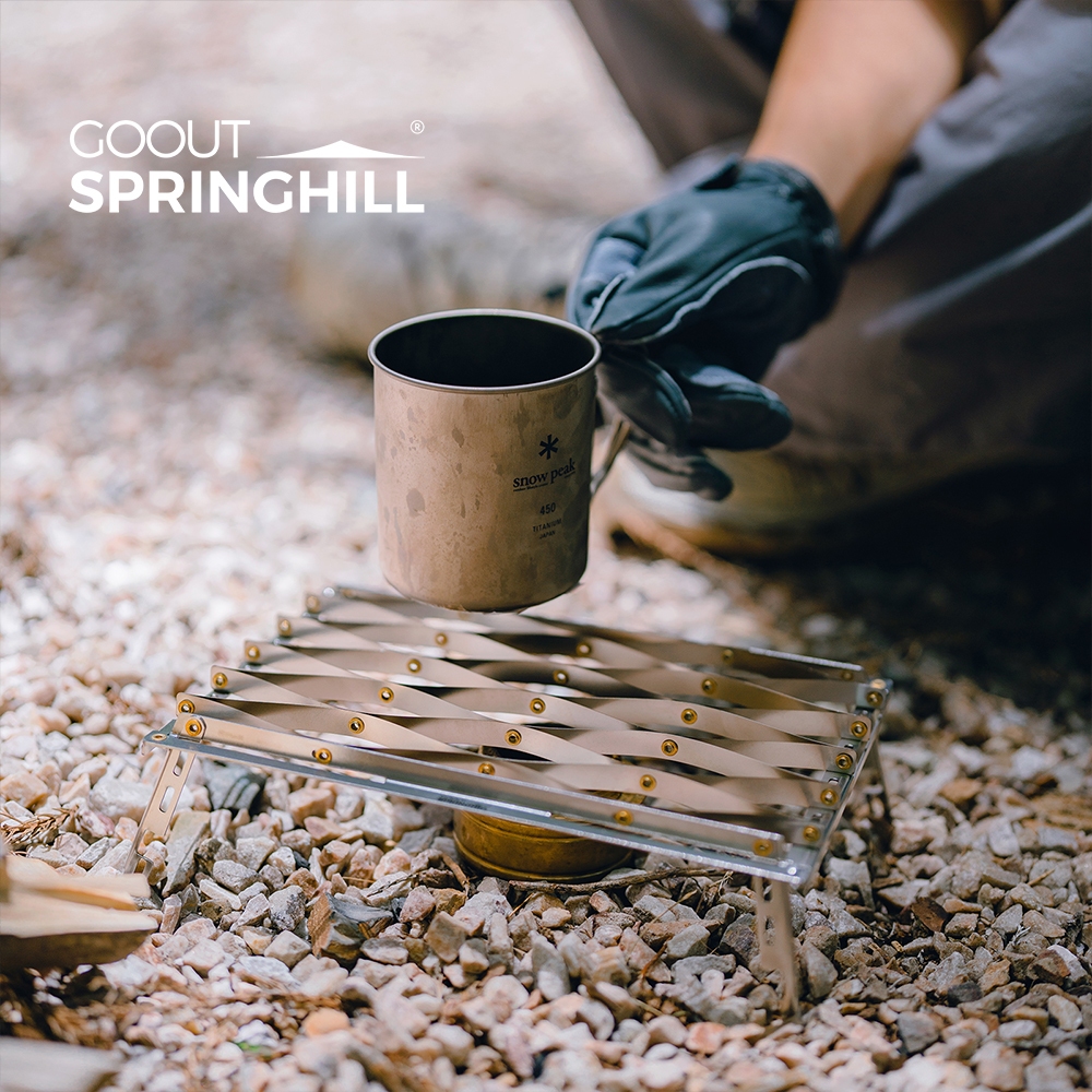 Gooutspringhillน้ําหนักเบาพับโต๊ะตั้งแคมป์แบบพกพามินิเดินป่ากลางแจ้งโต๊ะปิกนิกมัลติฟังก์ชั่ขนาดเล็กพับเดินทางชายหาดโต๊ะรับประทา