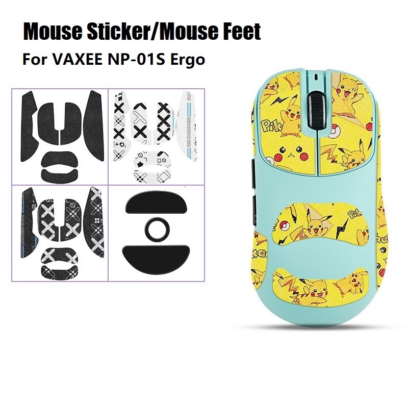 เมาส์สติกเกอร์สําหรับ ZYGEN VAXEE NP-01S Ergo เมาส์ฟุตสเก็ต Grip เทป Anti Slip สําหรับ NP01S NP01SEr