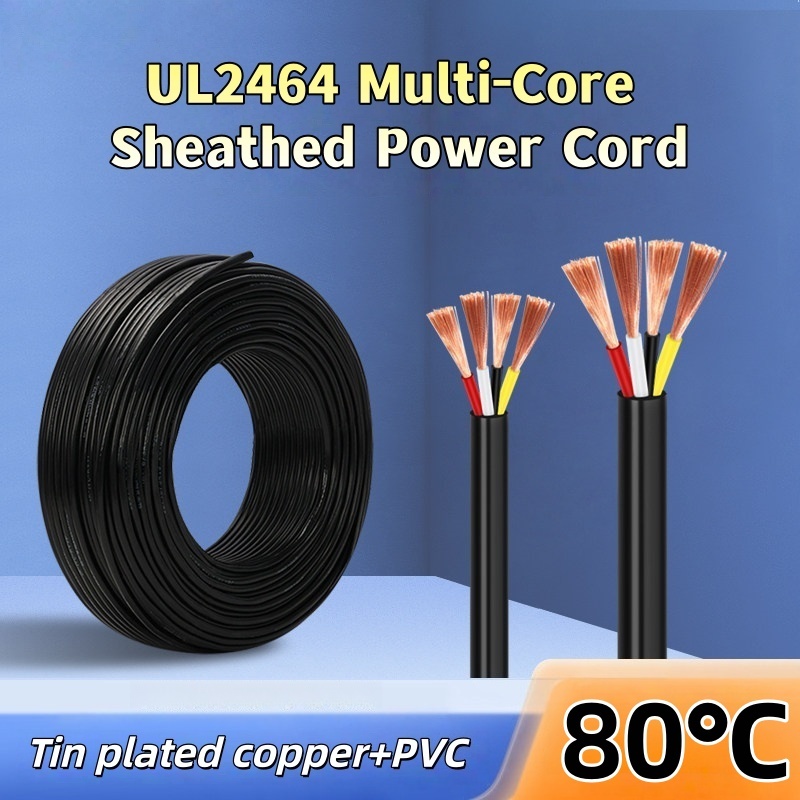 UL2464 ลวดอิเล็กทรอนิกส์ Multi-core ลวด 20AWG 18AWG 16AWG 14AWG ลวดทองแดงชุบดีบุกเป็นมิตรกับสิ่งแวดล