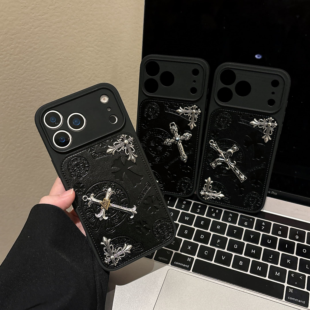 Retro Cross DIY เคสโทรศัพท์สําหรับ iphone 18 Pro Max 17 Pro Max 16 Pro Max 15 Pro Max 14 Pro Max i14
