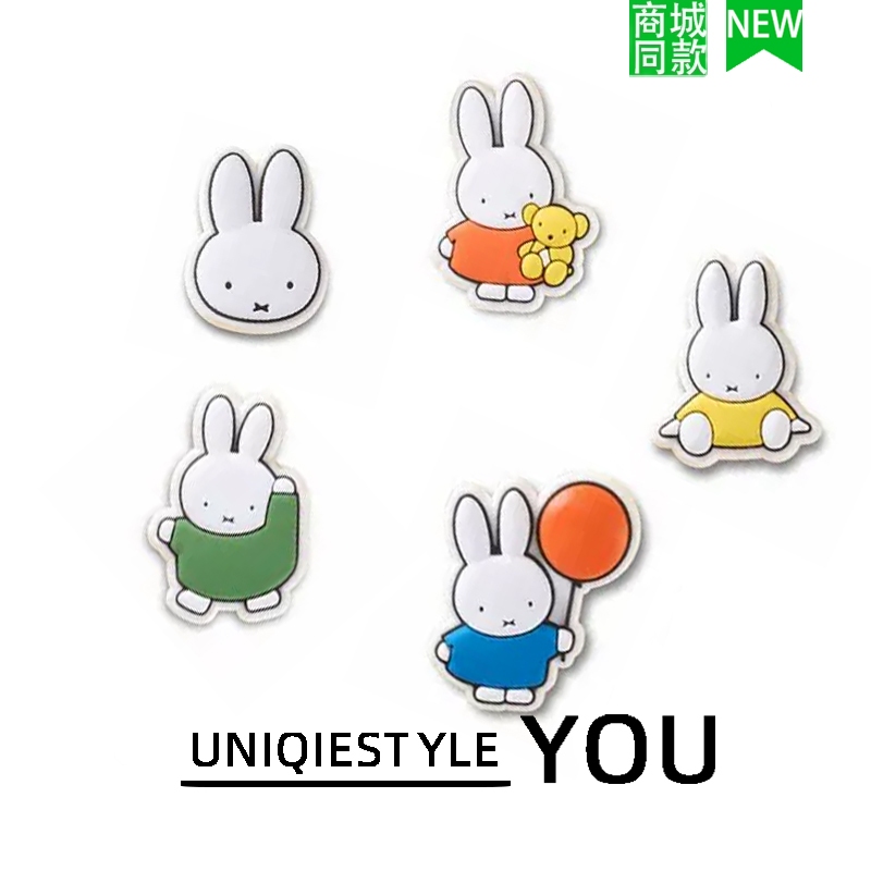 สไตล์ใหม่รองเท้าหัวเข็มขัดหลุมรองเท้าเครื่องประดับดอกไม้ ทําเอง ที่ถอดออกได้สนุกกระต่าย 5 ชิ้นห้างสรรพสินค้าสไตล์เดียวกัน