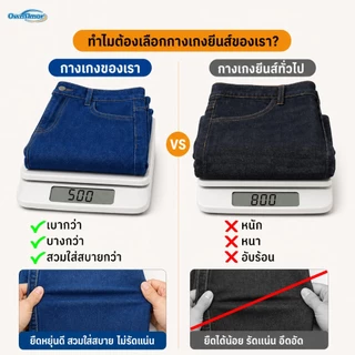 [ไซส์ 40-52] กางเกงยีนส์ผู้ชายไซส์ใหญ่ ระบายอากาศได้ดี น้ำหนักเบา ทรงตรงแบบหลวมสบาย ยืดหยุ่นเล็กน้อย