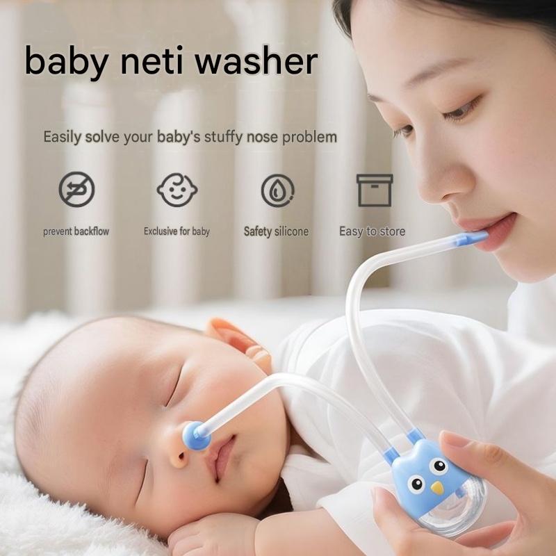 เครื่องช่วยหายใจทางจมูกเด็กปลายซิลิโคนอ่อนนุ่มด้วยวาล์วป้องกันการไหลย้อนกลับนํามาใช้ใหม่ทารกแรกเกิดทําความสะอาดจมูกล้างโรคคัดจมูกทารก เครื่องช่วยหายใจ สิ่งป