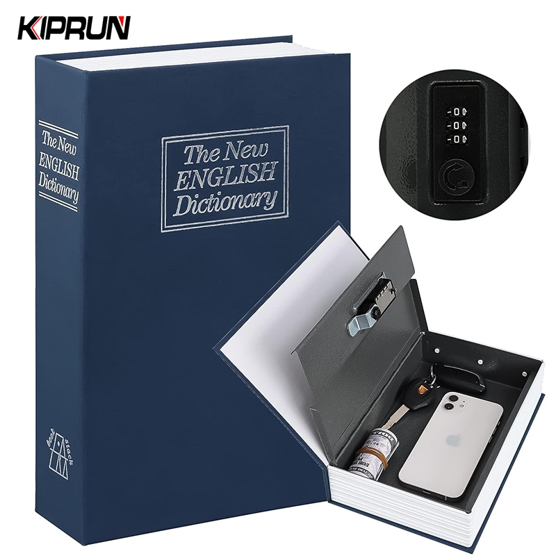 คิปรัน กล่องล็อคหนังสือปลอดภัยหนังสือผันปลอดภัยที่มีการล็อครวมกันแบบพกพาซ่อนโลหะปลอดภัยกล่องพจนานุกรมเบี่ยงหนังสือซ่อนโลหะล็อคกล่อ