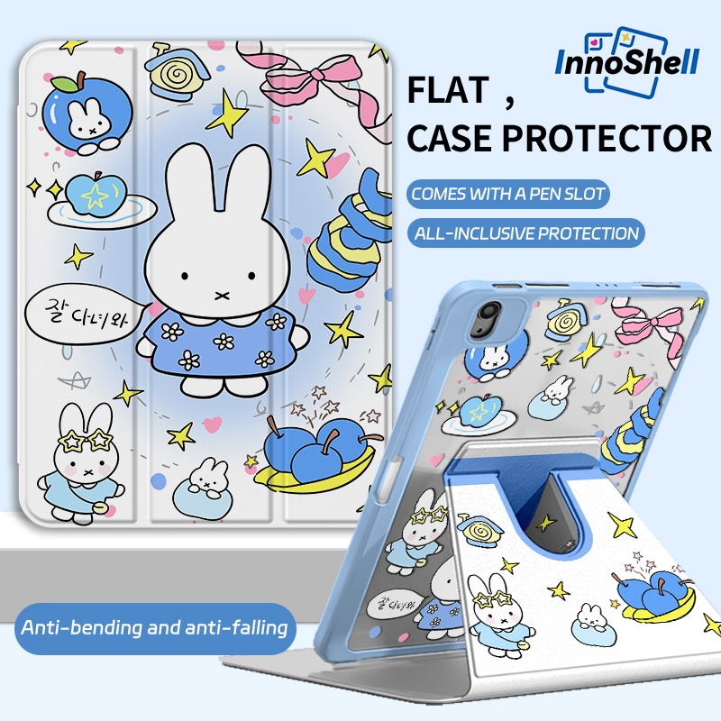 พร้อมส่ง เคส iPad 360°หมุน ตั้งนอนได้ เหมาะ Air4/5/6/7 Gen7/8/9 10.2 Pro11 Gen11 A16 ช่องใส่ปากกาทางขวา