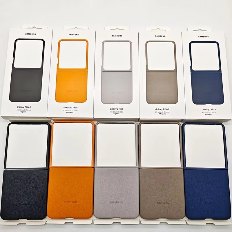 Samsung Galaxy Z Flip 7 8 Flip7 Flip8 กรณีหรูหรา Eco ปกหนังกลับเกราะป้องกัน z flip7 เคสโทรศัพท์กันกระแทก