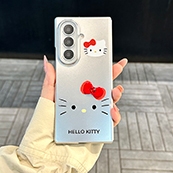 เคสโทรศัพท์กันกระแทกโซ่แมว KT หน้าการ์ตูนน่ารักเหมาะสําหรับ Samsung Galaxy Z Fold 8 Ultra