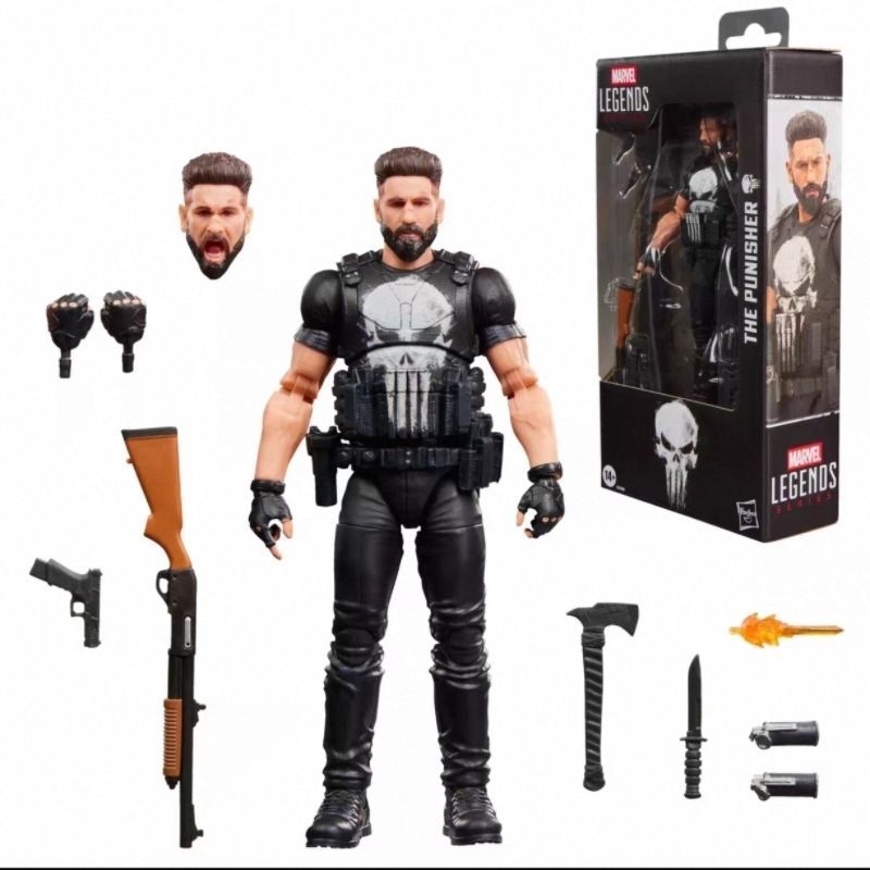 Hasbro Marvel Legends The Punisher ชุดยุทธวิธีรูปการกระทําของเล่นสะสม