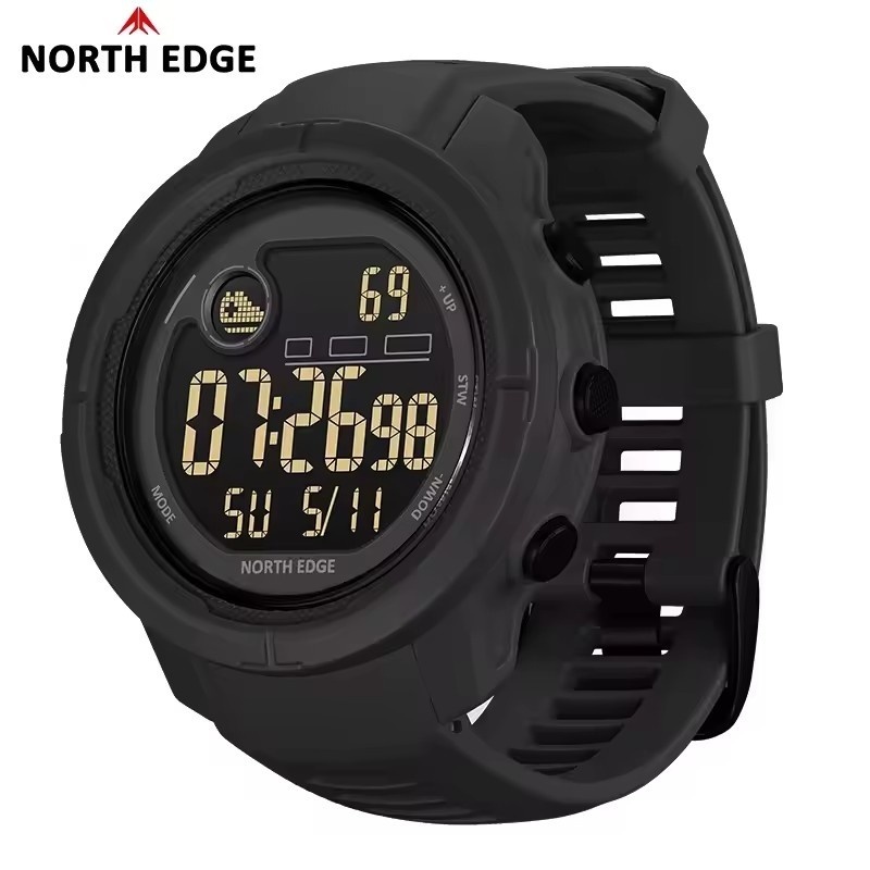 NORTH EDGE MARS 5 แฟชั่นธุรกิจกีฬานาฬิกา LED กันน้ํา 50M นาฬิกาผู้ชายดิจิตอล