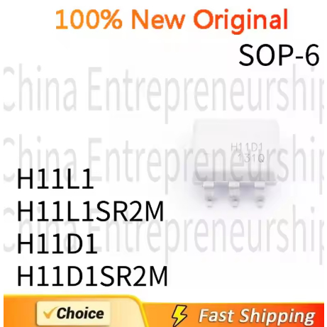 10 PCS SOP-6 H11L1SR2M H11L1 H11D1SR2M H11D1 SOP-6 SMD สีขาวแรงดันสูงโฟนิคคริสตัลหลอดoptocoupler 100