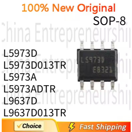 5 PCS SOP-8 L5973D L5973D013TR L5973A L5973ADTR L9637D L9637D013TR SOP-8 SMD แรงดันไฟฟ้า power ชิป 1