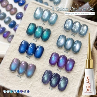 XEIJAYI 10ml-Super Bright Blue Cat Eye Gel ยาทาเล็บ, เหมาะสําหรับเล็บบ้าน diy