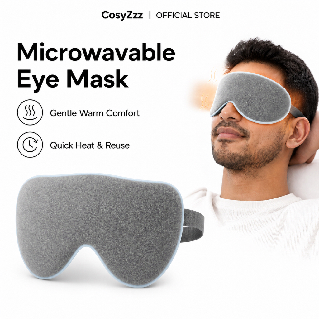 Microwavable Heated Eye Mask Reusable Warm Sleep Mask นุ่มสบายสําหรับ Home Travel Relaxation